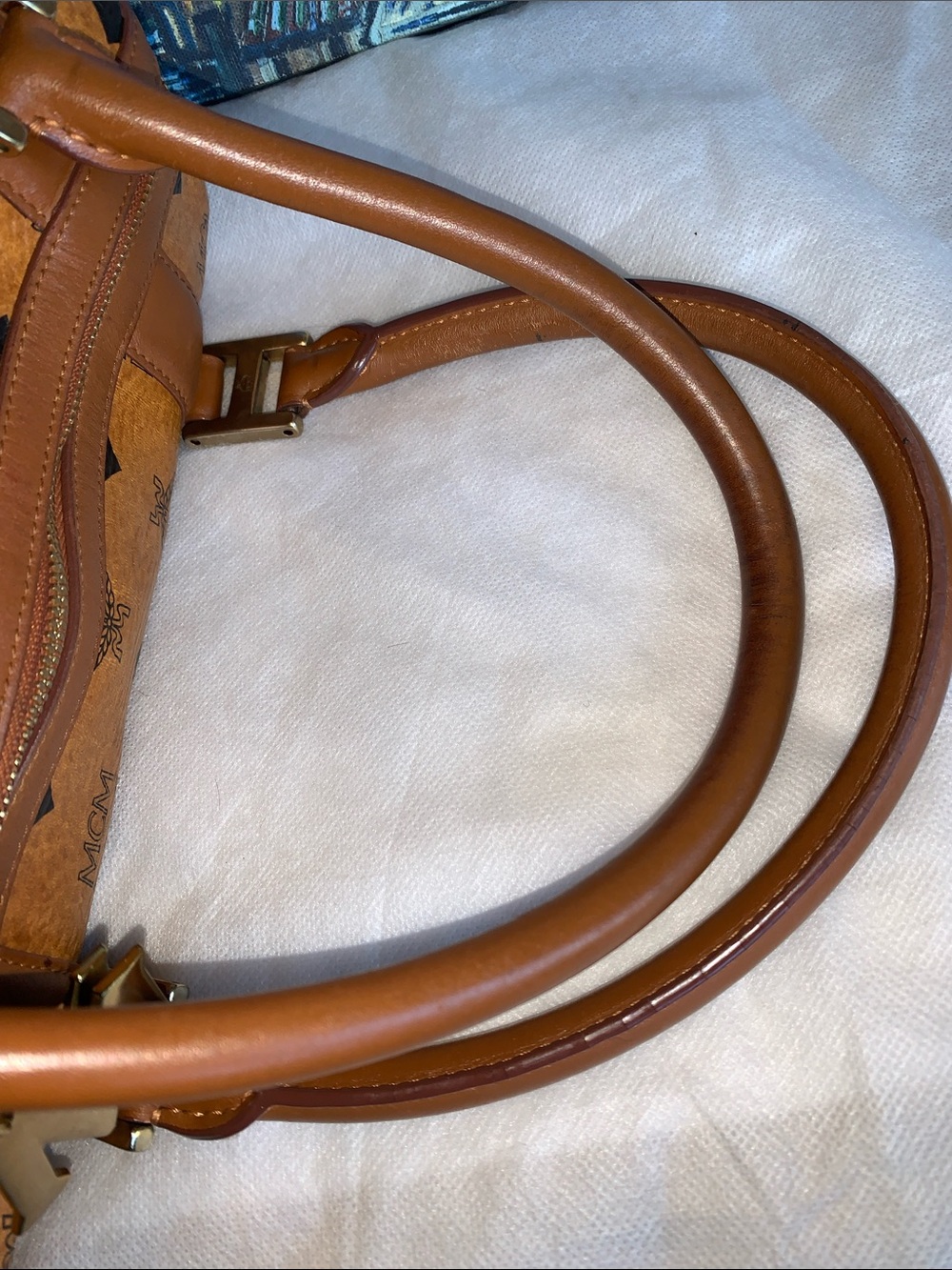 MCM Cognac Boston. with Charm - Picture 11 of 16